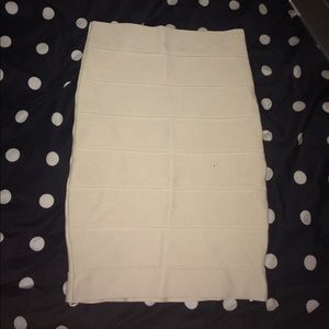 Beige Bodycon Skirt