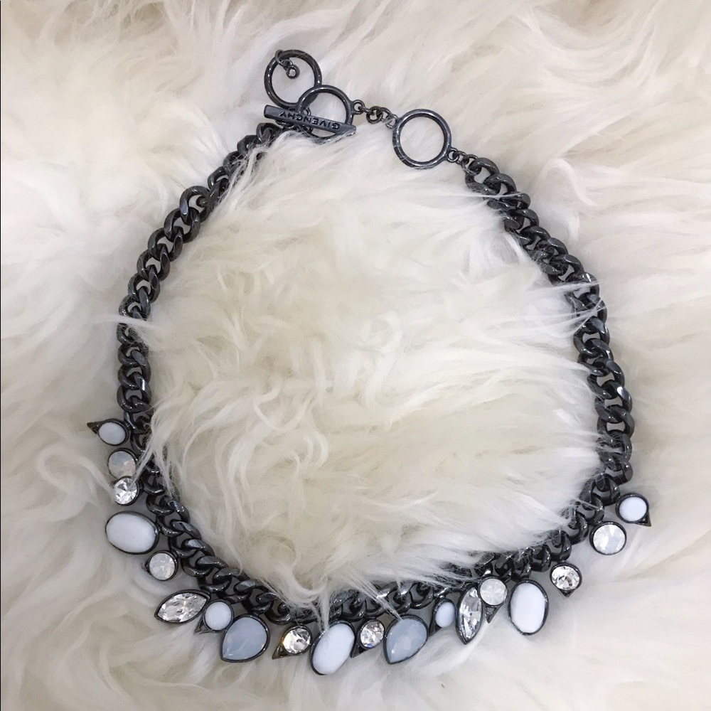 Givenchy Gunmetal Statement Necklace