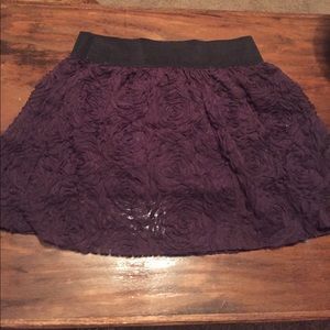Plum floral skirt