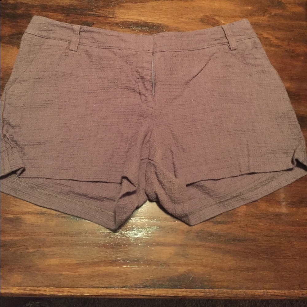 Brown linen shorts