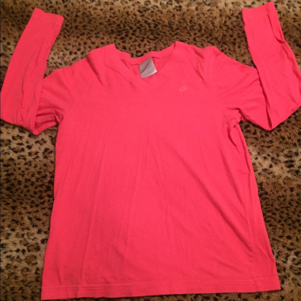 Nike Pink Long Sleeved Work-out Shirt ✔️ Medium