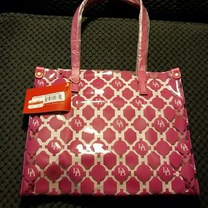 Dooney and Bourke purse in clear and pink
