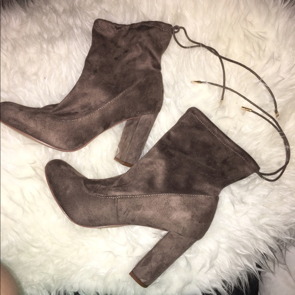 Suede booties