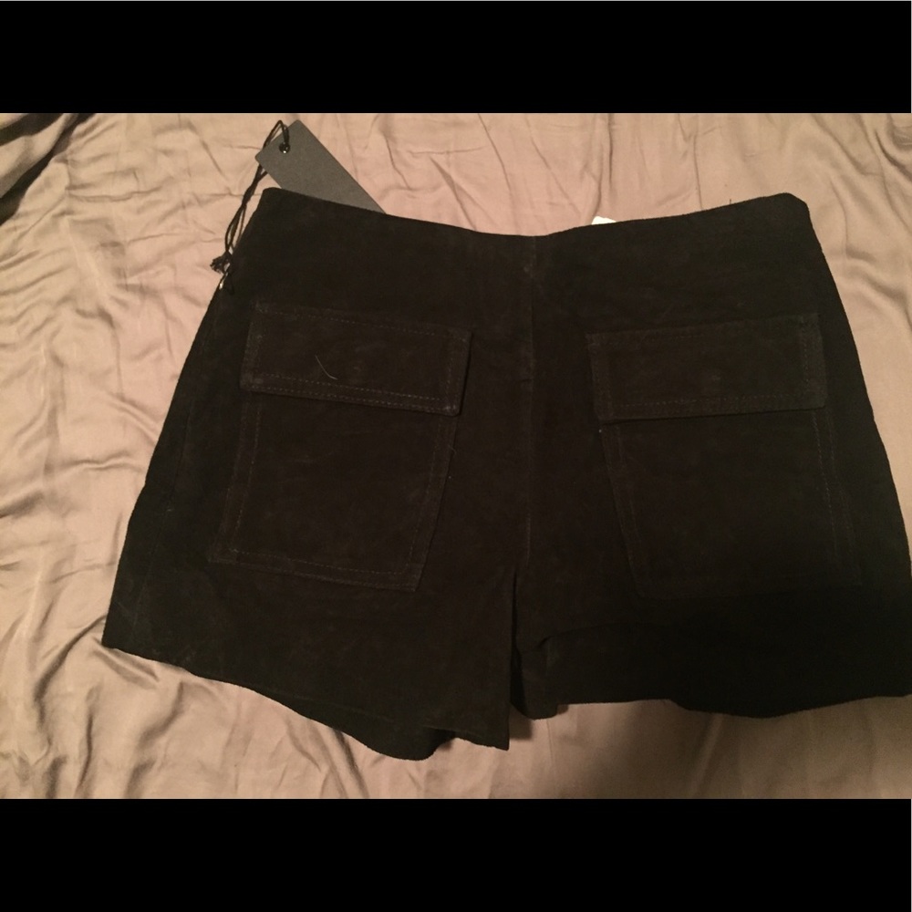 Black suede shorts *brand new*