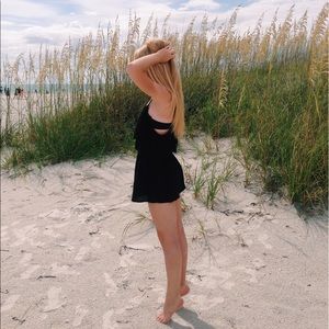 Lace Layered Black Romper