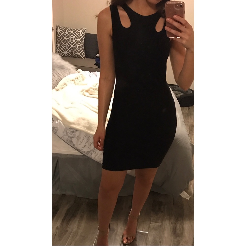 NWOT Bebe Black Bodycon Dress