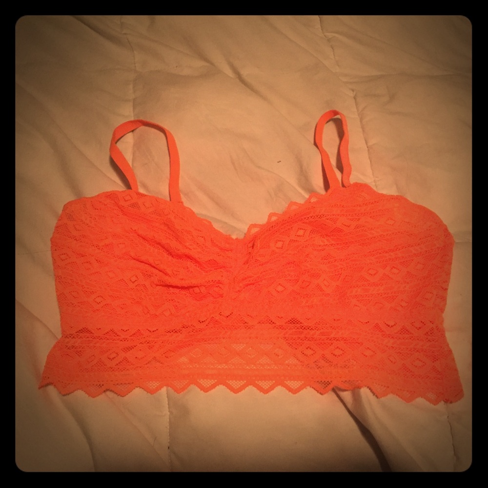 Victoria's Secret orange lace bralette