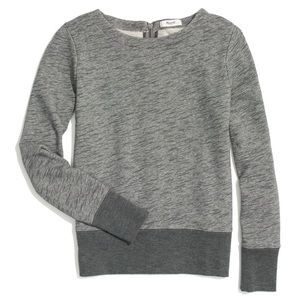 Madewell Gray Back Zip Sweater