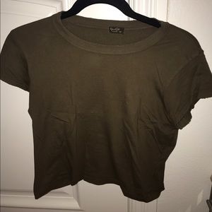 Brandy Melville Olive Crop Top
