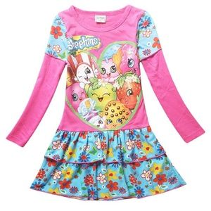 NWT Pink And Blue Girls Shopkins Dress