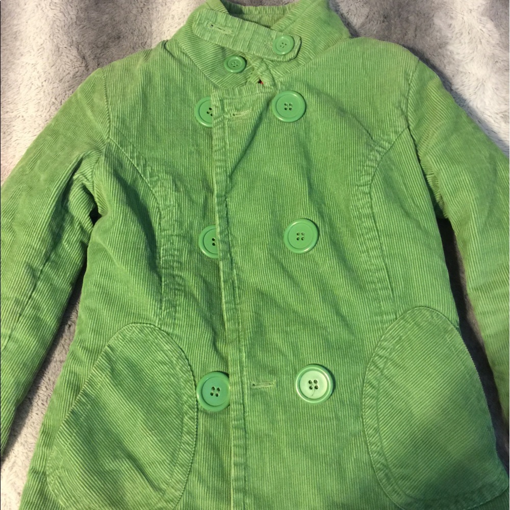 Green pea coat