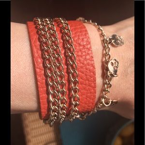 Artisan leather wrap bracelet🍷🍷