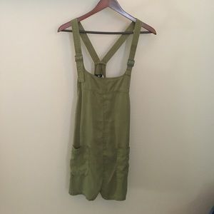 Dark Green Short Overalls