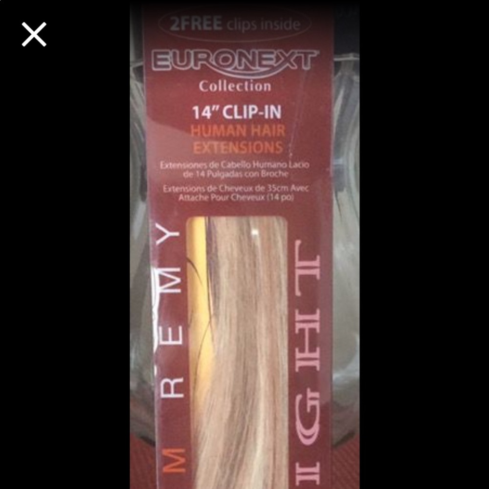 NIB 14" Clip In Hair Extensions