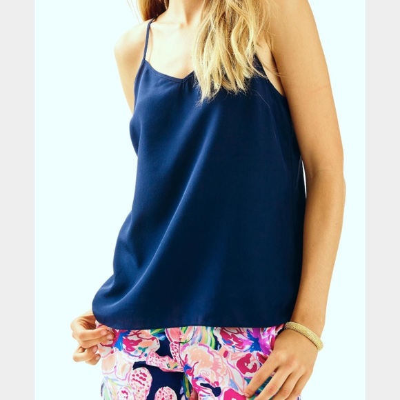 Lilly Pulitzer Tops - Lilly Pulitzer Keen Peach BNWT Dusk Silk Tank Top