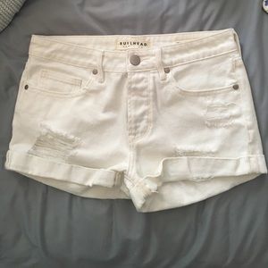 White Girlfriend Fit Shorts
