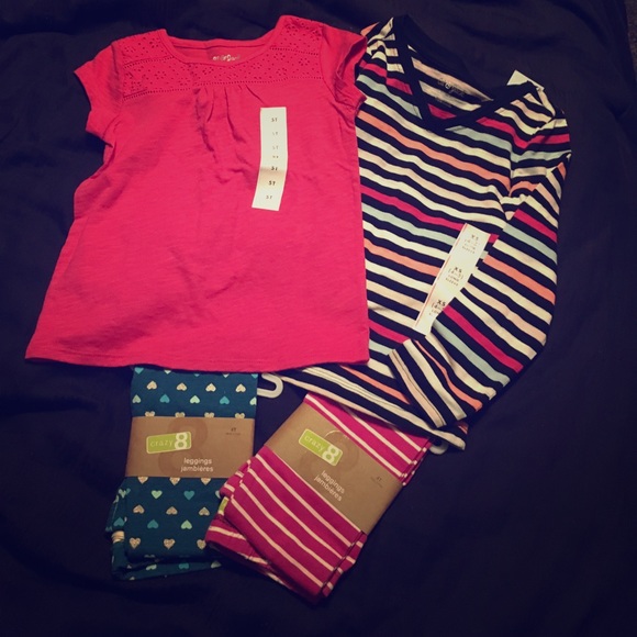 crazy 8 Other - 2 crazy 8 jeggings & 2 4T shirts