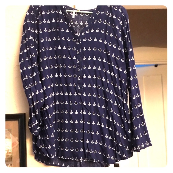 ModCloth Tops - Nautical print blouse ⚓️