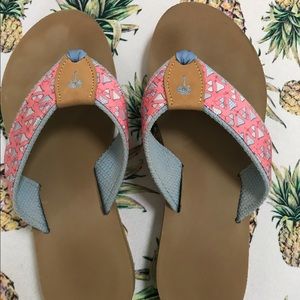 Eliza B flip flops size 9 bikini print