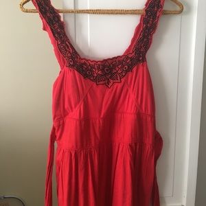 Free people red tank dress
