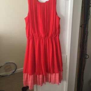 Jessica Simpson pink and red dress