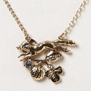 Anthropologie Menagerie Fox Necklace