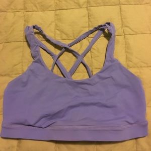 Light purple lululemon energy sports bra