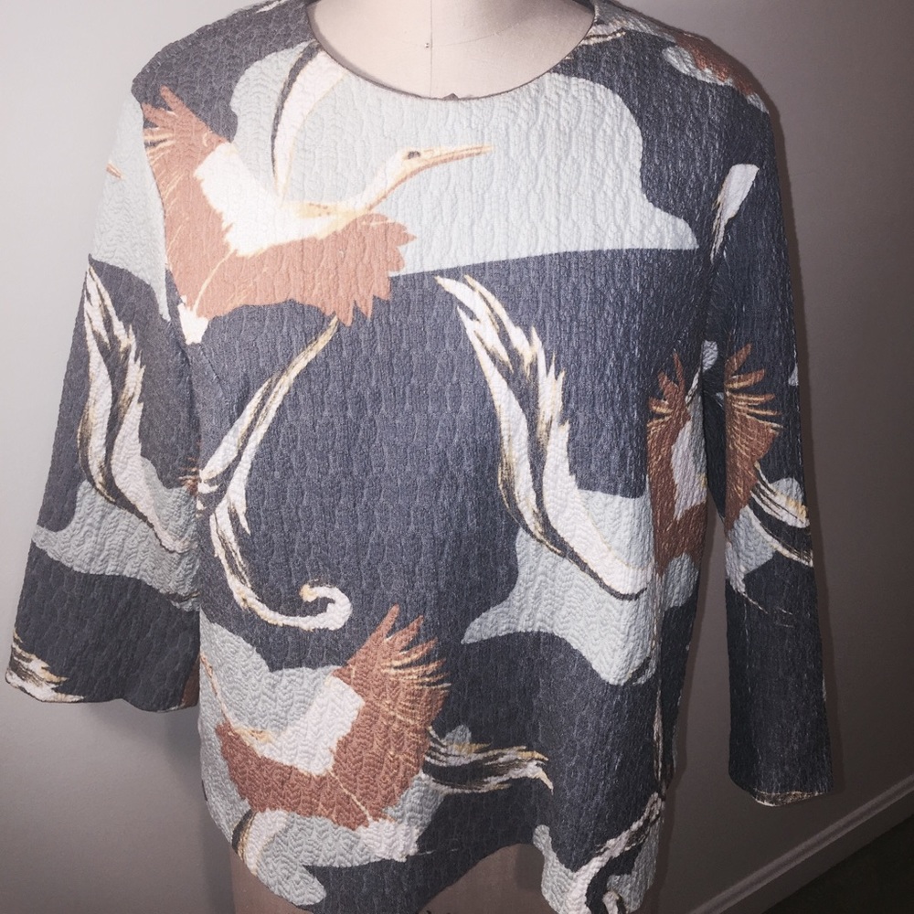 Gorgeous Crane Print Top