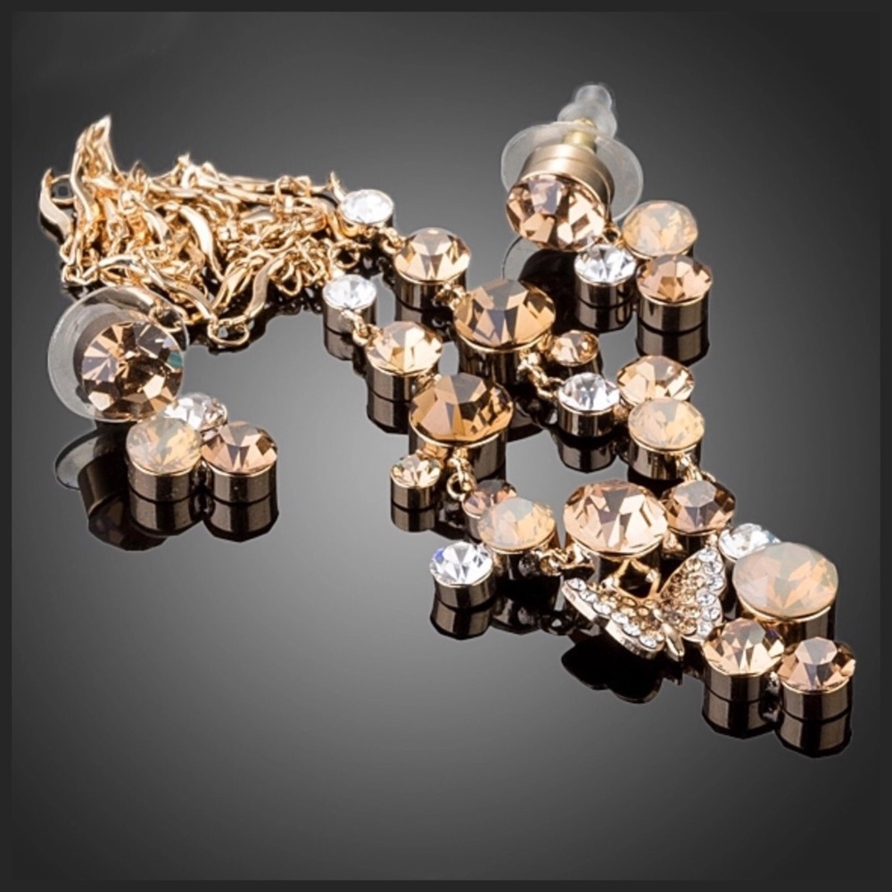 Swarovski Crystals Luna Butterfly Necklace - Picture 2 of 3