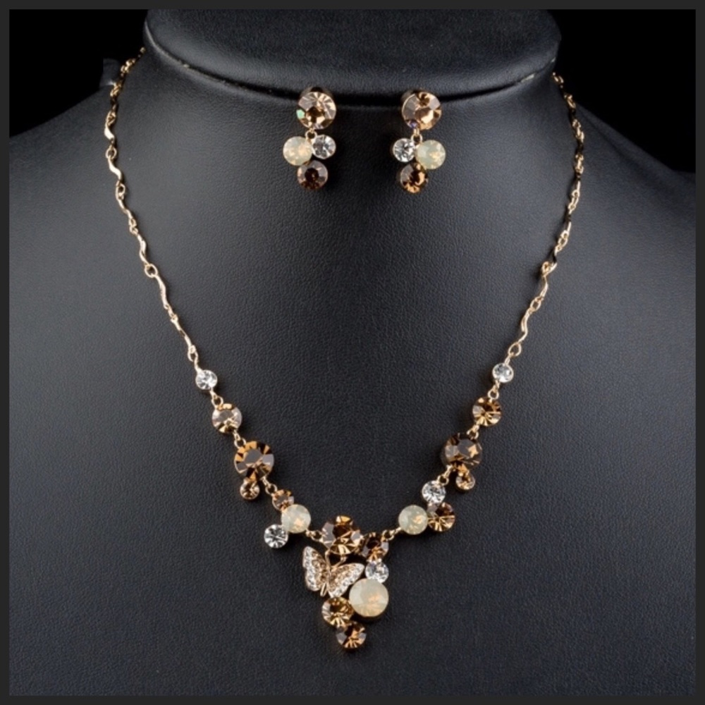 Swarovski Crystals Luna Butterfly Necklace - Picture 3 of 3