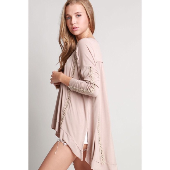 🆕 •LAST• Boho Dolman Top with Crochet Detail - Picture 3 of 4