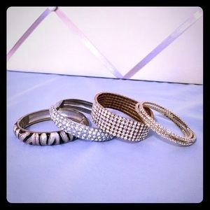 4 fashion bling bracelets