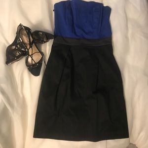 🛍SOLD🛍Blue and black color block dress