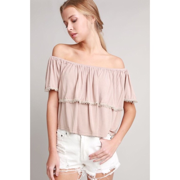 >>LAST<< Bare It All Off-the-Shoulder Crop Top - Picture 3 of 3