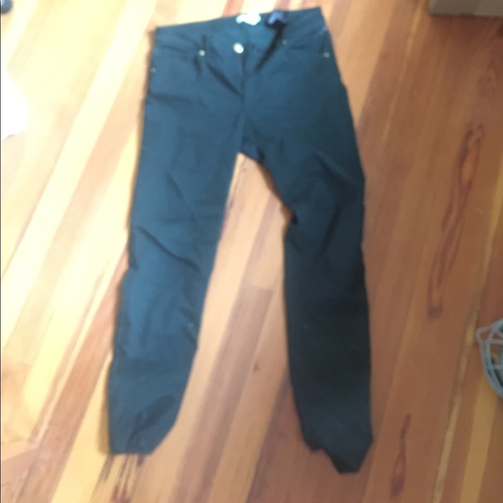 H and M Green Skinny Pants