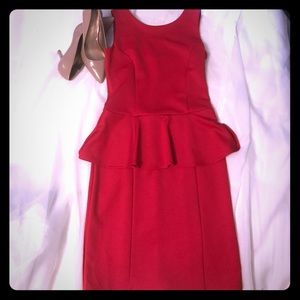 🛍SOLD🛍Red peplum dress