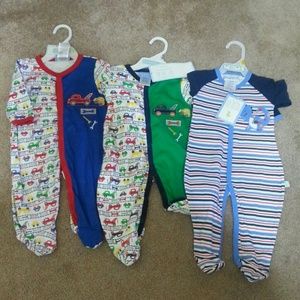 Duck Duck Goose Boys Infant Sleepers 3/6 Months