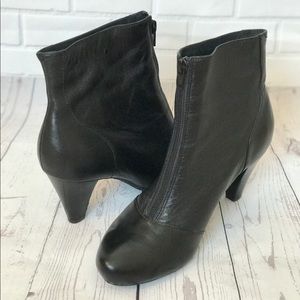 Womens Indigo By Clarks Black Leather Boots Sz 8M