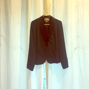 Forever 21 Small Forest Green Satin Smoking Jacket