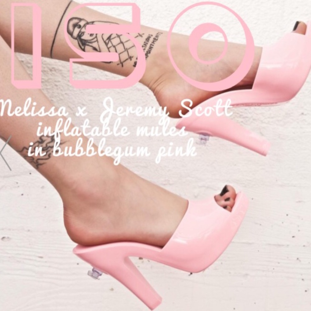 Major ISO! Melissa x Jeremy Scott inflatable mules