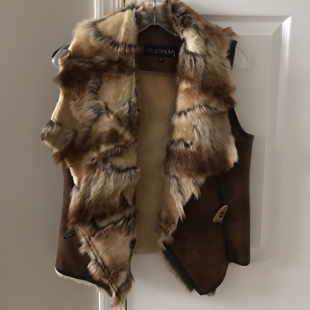 Platinum Faux Fur Vest