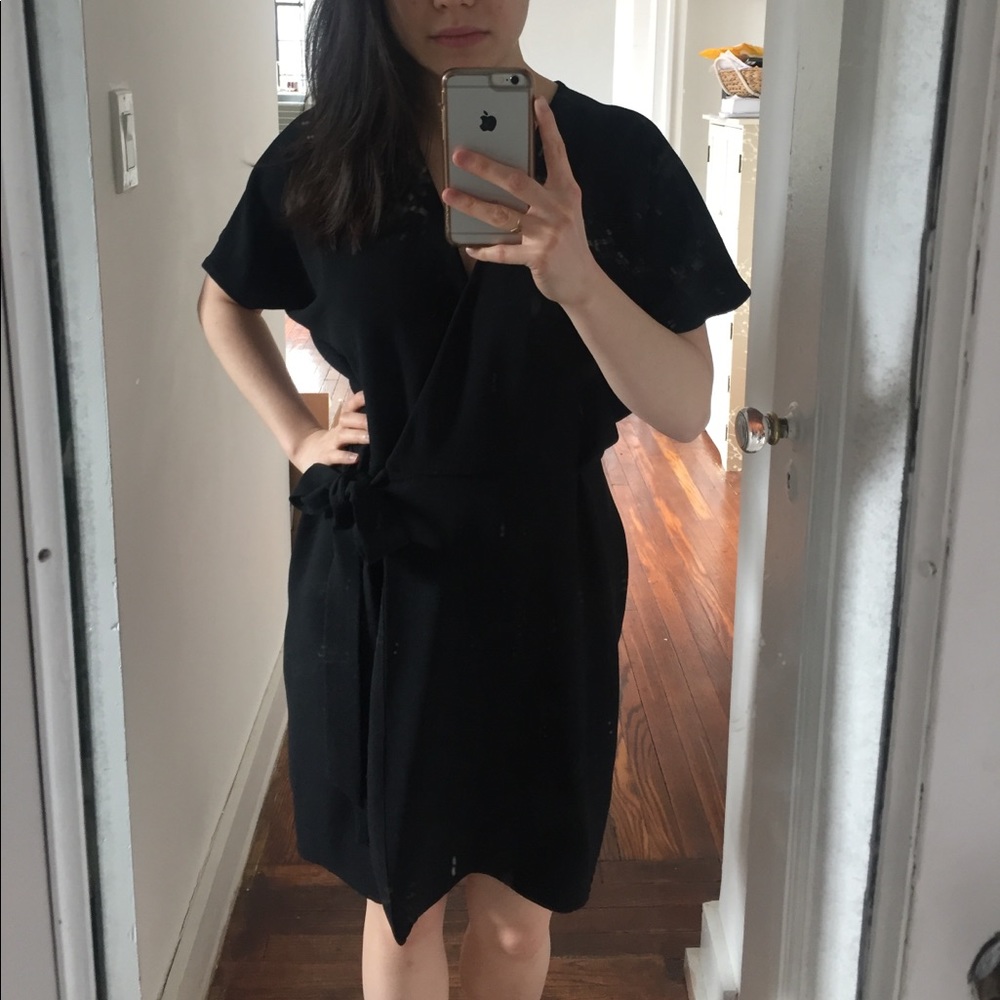 Black Topshop wrap dress size 6 - worn once