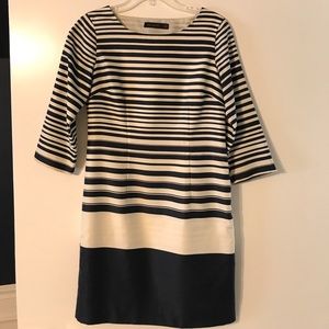 The Limited Navy and Cream dress