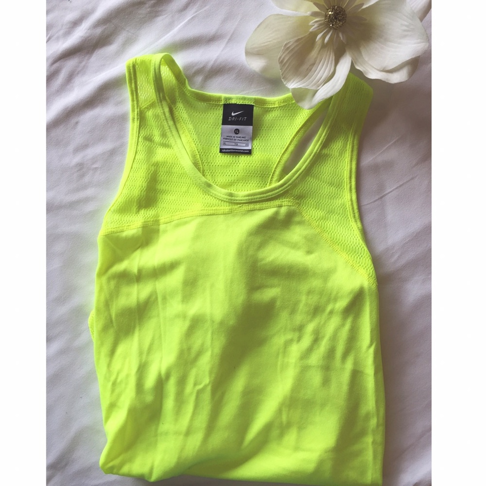 Nike neon DriFit tank top