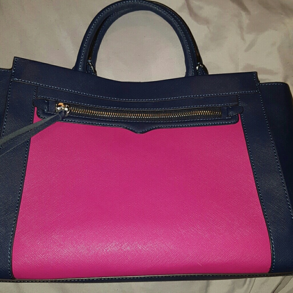Navy Blue Fuschia Pink Rebecca Minkoff Handbag