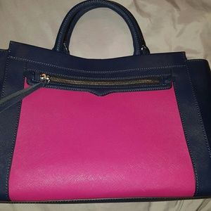 Navy Blue Fuschia Pink Rebecca Minkoff Handbag