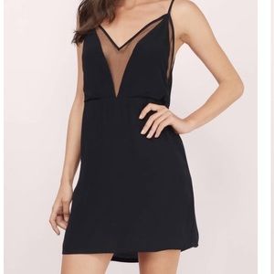 Black Mesh Insert Dress