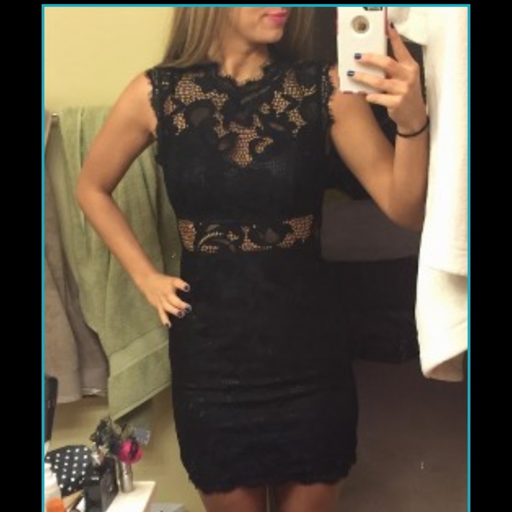 Black lace dress