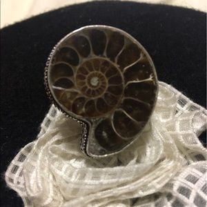 🐚🐚.925 STUNNING VINTAGE STYLE AMMONITE RING🐚🐚