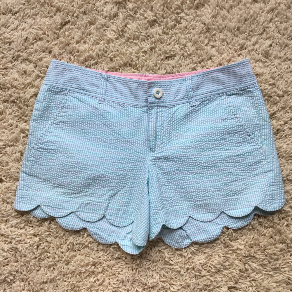 EUC Lilly Pulitzer Buttercup Seersucker Shorts